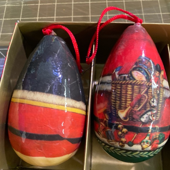 4 Vintage Decoupage Christmas Ornament Santa Reindeer Snowman Soldier - Picture 6 of 10